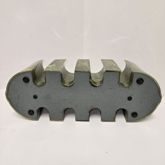 Vintage Green Swirled Bakelite / Catalin Poker Chip & Card Deck Holder Rare - Picture 4 of 8